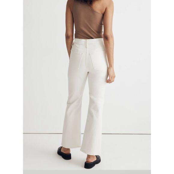 EUC Madewell The Perfect Vintage Flare Crop Sz 26 in Vintage Canvas (off-white) - Picture 3 of 6